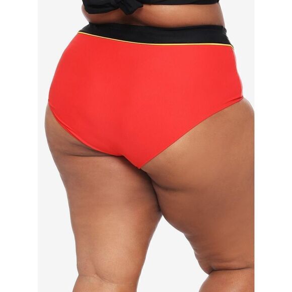 Disney Mickey Mouse High-Waisted Swim Bottoms Plus Size 2 - Picture 5 of 5